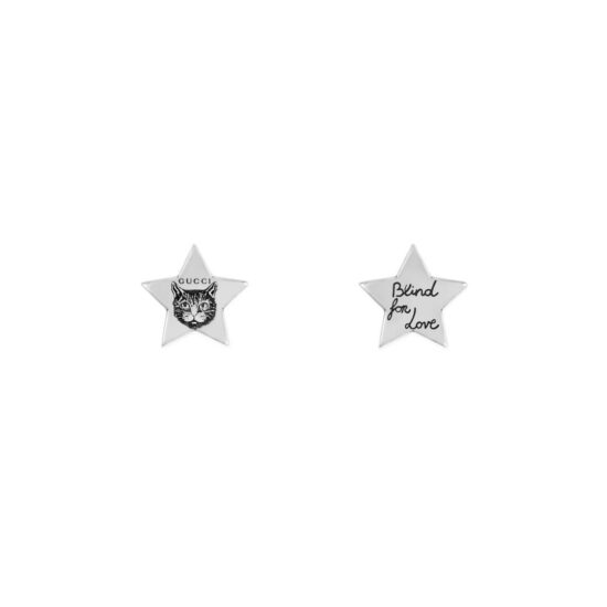 Aretes topos gucci blind for love plata 925