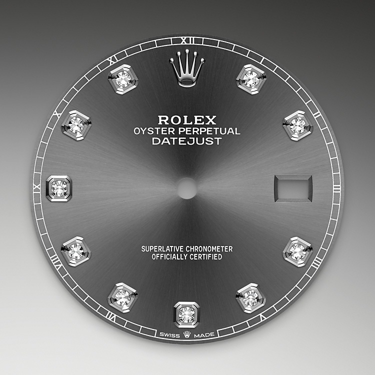 slate dial white rolesor m126334 0006