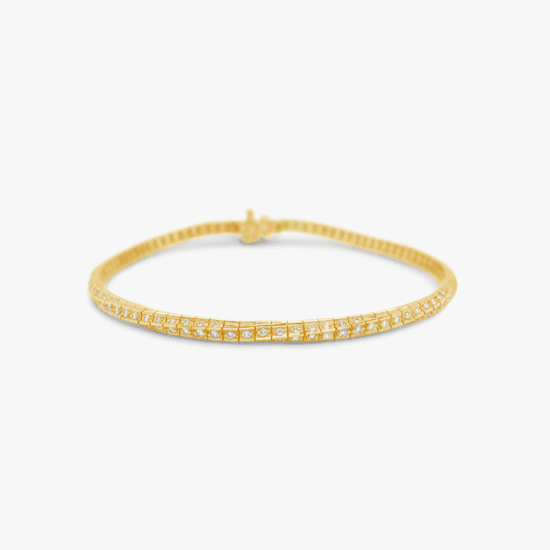 Pulsera tennis Bauer oro amarillo 18K y diamantes
