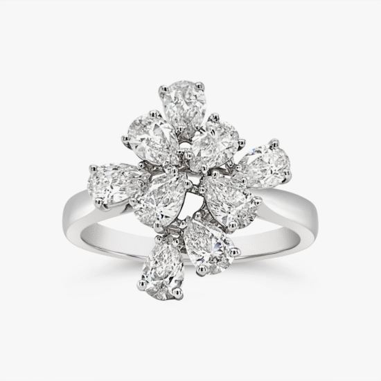 Anillo Bauer oro blanco 18K y diamantes