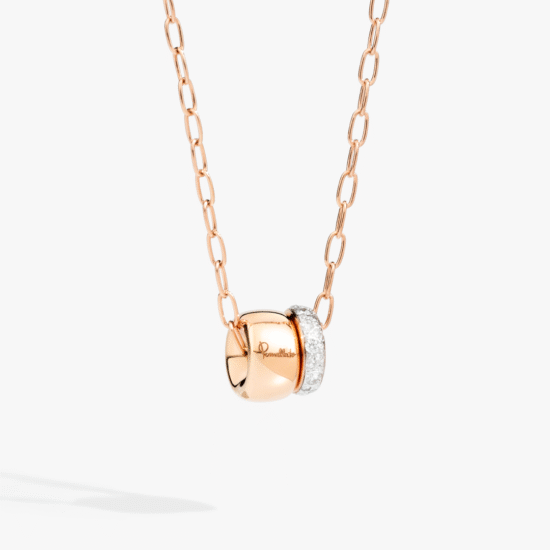 COLLAR POMELLATO ICONICA ORO ROSA Y PAVÉ DE DIAMANTES