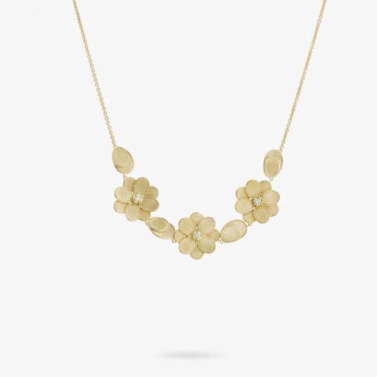 Collar marco bicego petali oro amarillo 18k y diamantes