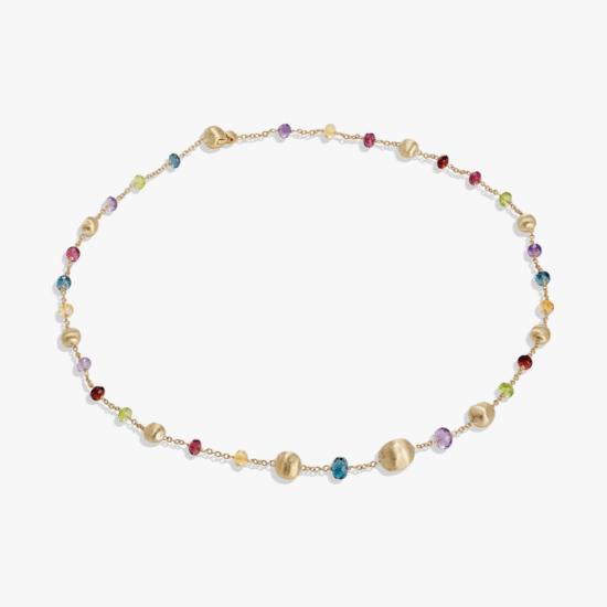Collar marco bicego africa colour oro amarillo 18k y piedras de colores
