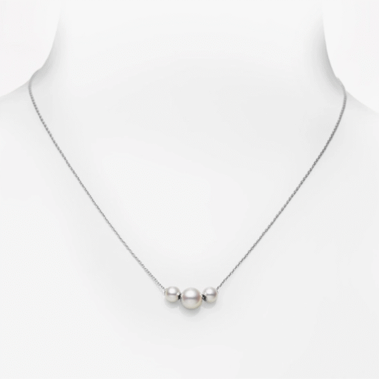 Collar convertible mikimoto pearls in motion oro blanco 18k, perlas Akoya