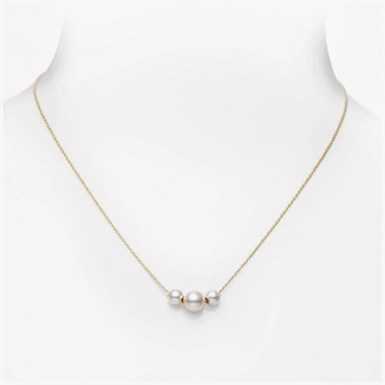 Collar convertible mikimoto pearls in motion oro amarillo 18k, perlas Akoya