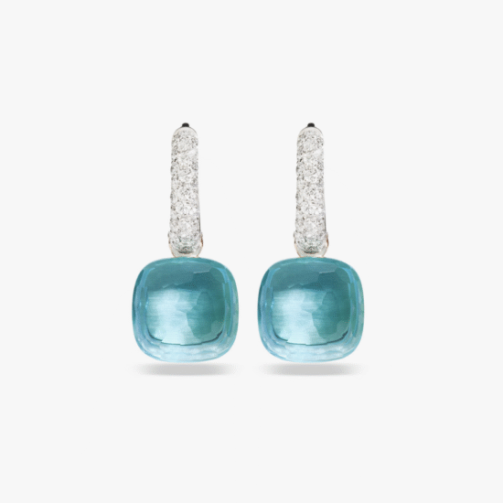 PENDIENTES POMELLATO NUDO TOPACIO Y DIAMANTES