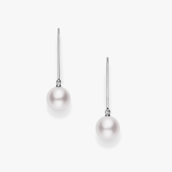 Aretes Mikimoto Perlas Akoya Oro blanco 18k
