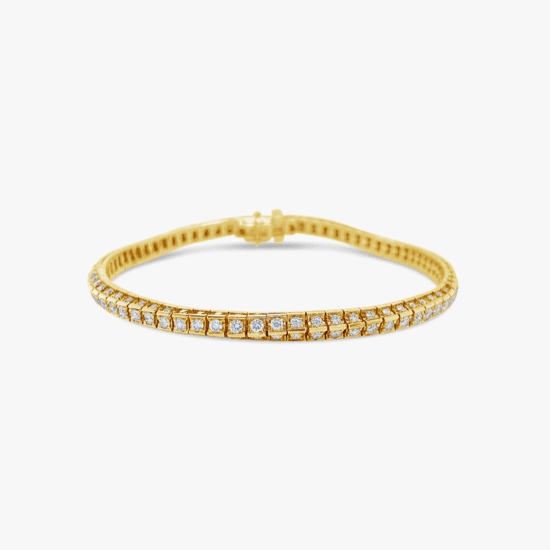 Pulsera tennis Bauer oro amarillo 18K y diamantes