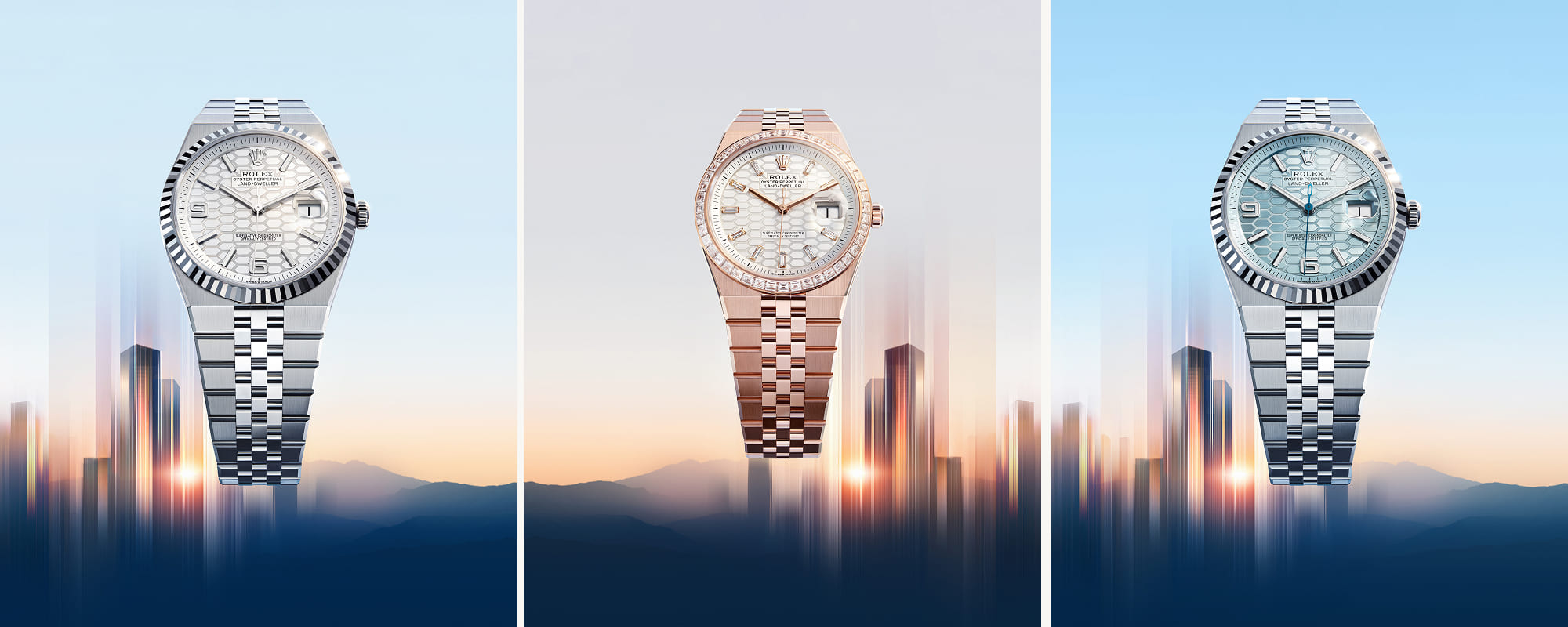 Nuevos modelos 2025 - Rolex Land-Dweller 4 rolex new watches 2025 the land dweller m127334 0001 2501fj 001 and m127285tbr 0002 2501fj 001 and m127336 0001 2501fj 001 landscape