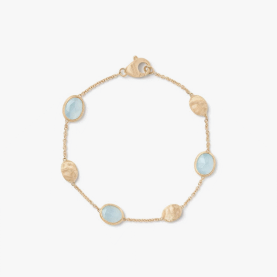 Pulsera Marco Bicego Siviglia oro amarillo 18k y Aguamarina
