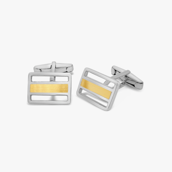 Mancornas Bauer oro blanco, oro amarillo 18K