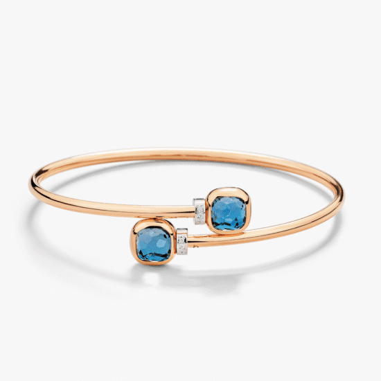 Pulsera Pomellato Nudo mini Topacio London blue
