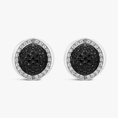 Aretes topos Bauer oro blanco 18K, y diamantes 1