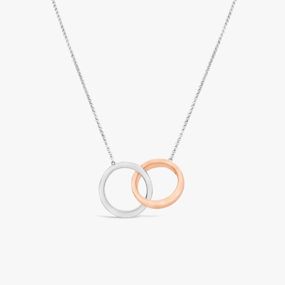 Collar argollas Bauer oro blanco 18K oro rosa 18K 1