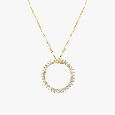Collar aro Bauer oro amarillo 18K y diamantes 1