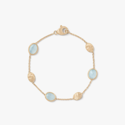 Pulsera Marco Bicego Siviglia oro amarillo 18k y Aguamarina 1